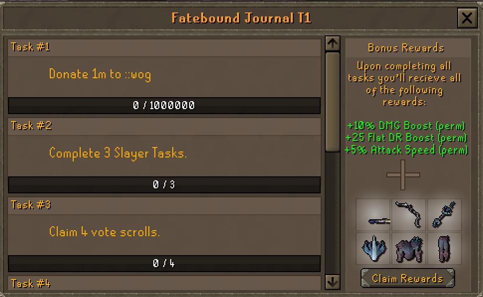 Fatebound Journal Tier 1
