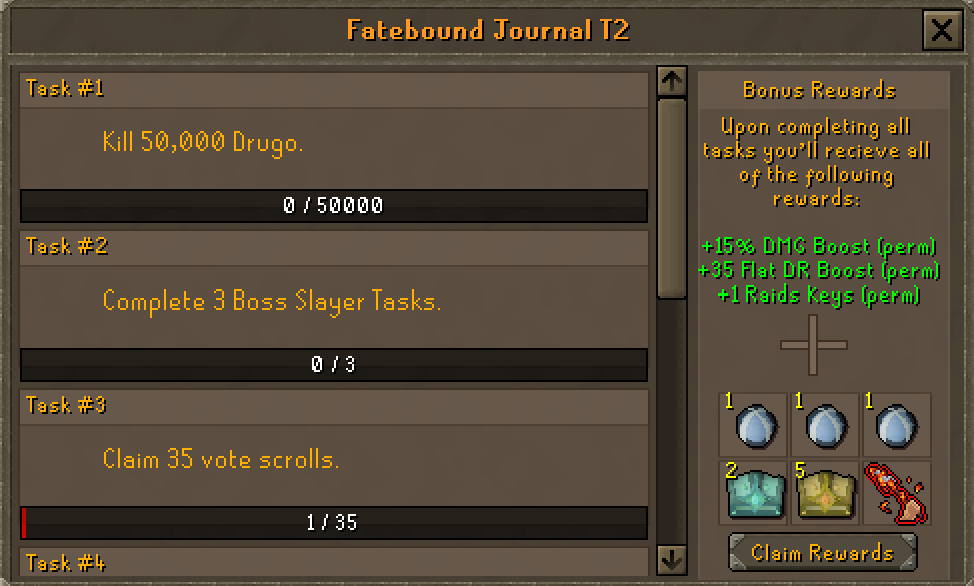 Fatebound Journal Tier 2