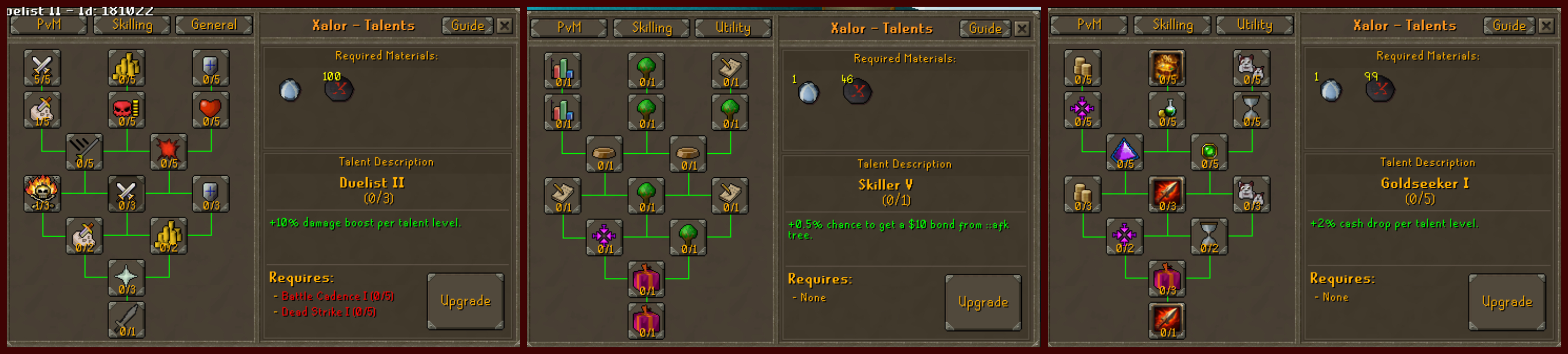 Xalor Remastered - Talent System