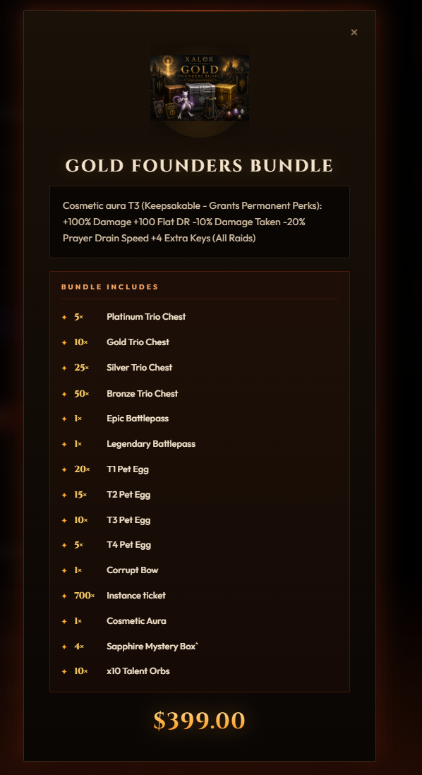 Gold Founder's Bundle
