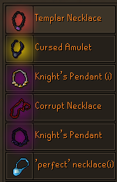 Jewelry progression chart