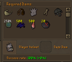 Base Slayer Helm — Crafting