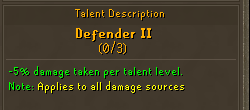 Defender I — Talent